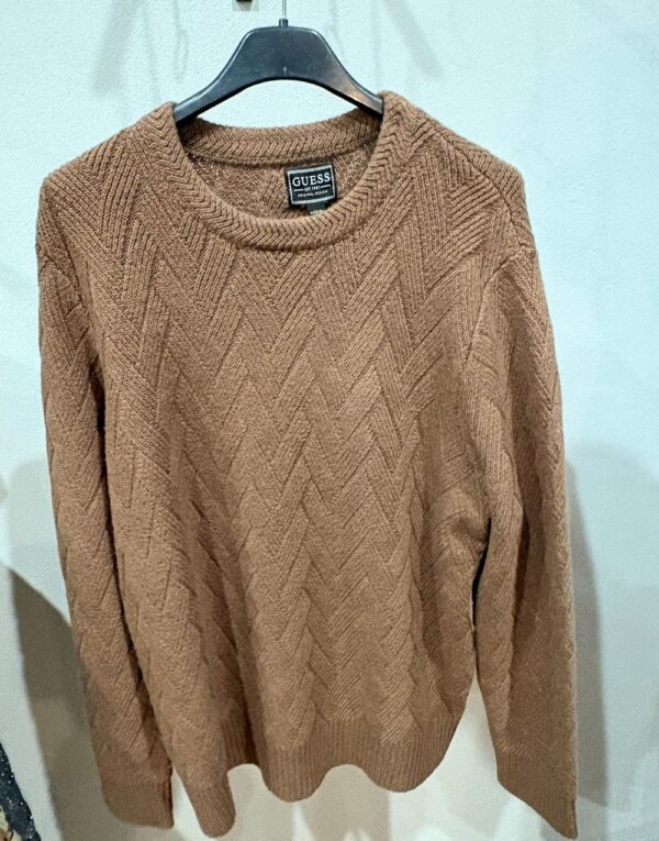 Maglione da donna GUESS marrone chiaro taglia S