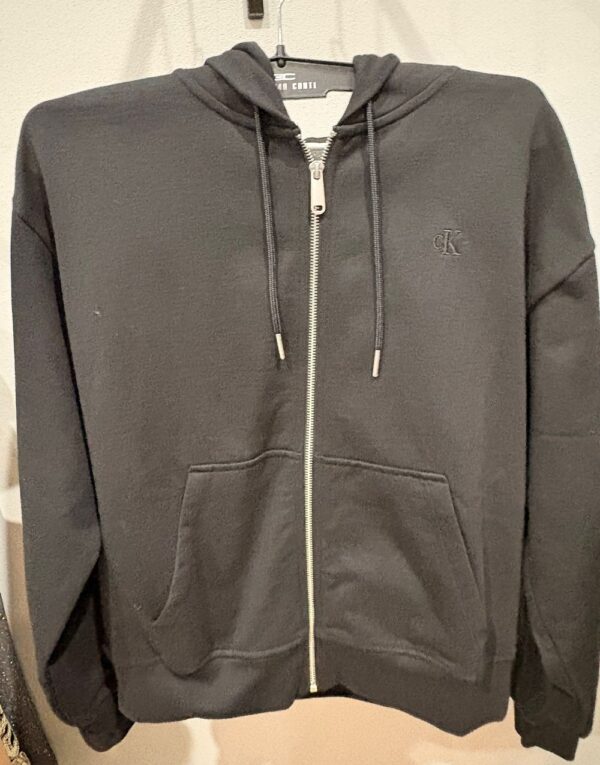 Felpa con cappuccio Calvin Klein jeans nera taglia M